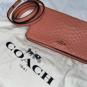 Coach crossbody bag, Salmon pink. Used -Like new